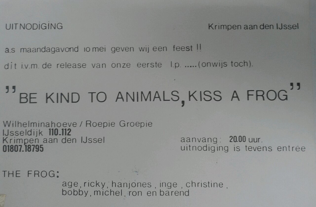 1982 0510 uitnodiging presentatie Be Kind
