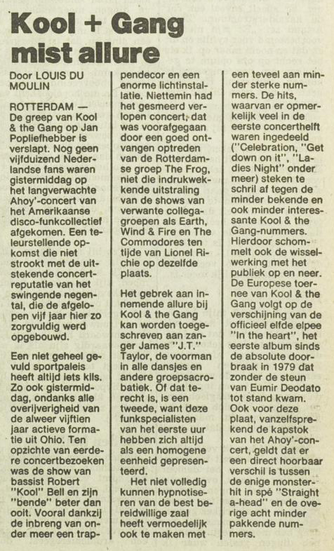 1984 0206 Het Vrije Volk Kool mist allure