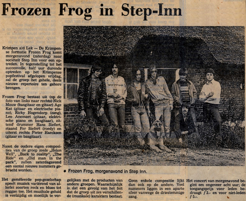 artikel Nieuwsblad Step Inn