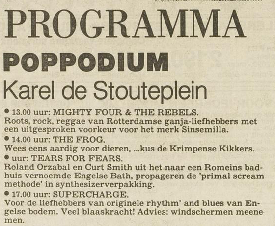 1982 0624 Het Vrije Volk Maastunnelfestival